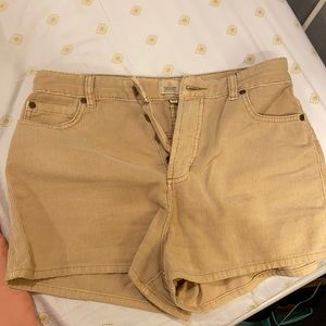 High waisted corduroy shorts